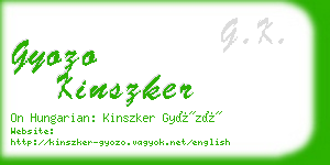 gyozo kinszker business card